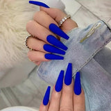 Matte Blue Press On Nails