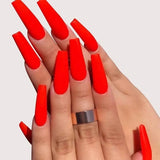 Matte Red Press On Nails